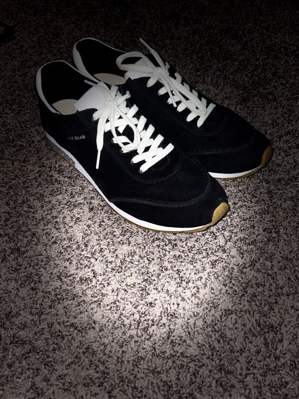 Cole Haan Black Suede Sneakers with White Accents - Worn Once-